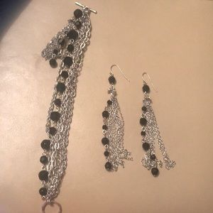 Bracelet and earrings